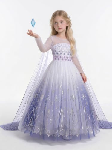 Light Up Princess Costume for 3-9 Ages girls Halloween dress up