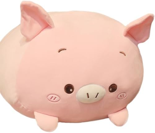 ELAINREN Giant Fluffy Pig Plush Body Pillow/23.6''