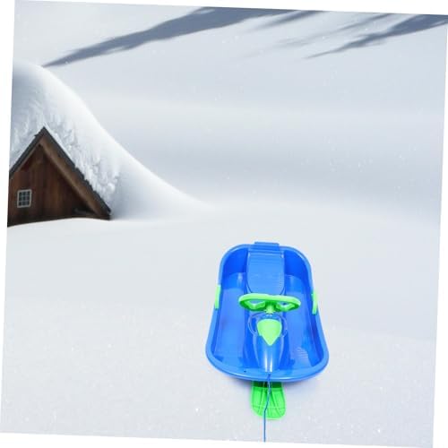 Thickened Snow Sled with Brakes Steering Wheel Winter Season