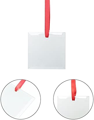 PYD Life 24 PCS Sublimation Blanks Ornament Glass Frosted 3" Square