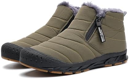 Jakcuz Women Snow Boots Water-resistant Side Zipper