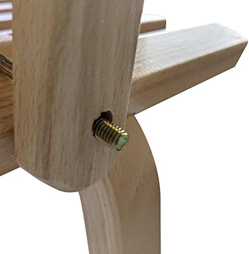 Vispronet Decorative Wooden Sled with Round Horns – Solid Wood Seat with Backrest and Water-Based Protective Lacquer – Frame Made from Laminated Beech Wood – Holds Up to 165lbs