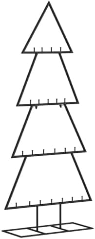 Metal Christmas Tree, DIY Ornament Display, Black, 49.2 Inch