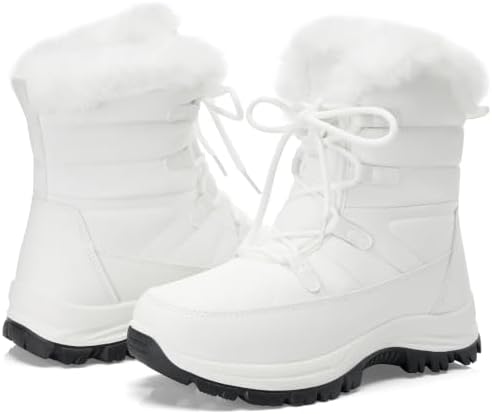 TEMOFON Womens Snow Boots Winter: Water Resistant Fur Lined Outdoor Booties