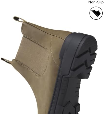 Cestfini Chelsea Boots Men Slip-On Western Hiking Boots