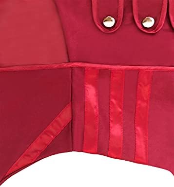 AI'MOURI Gothic Tailcoat Halloween Costumes for Women, Medieval Irregular Hem Steampunk Corset Victorian Tailcoat Jacket