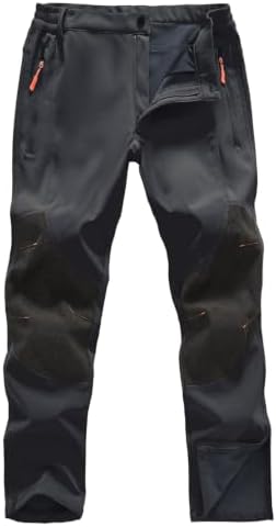 CNBQDD Men's Snow Ski Pants Waterproof Hiking Winter Fleece Lined Pants