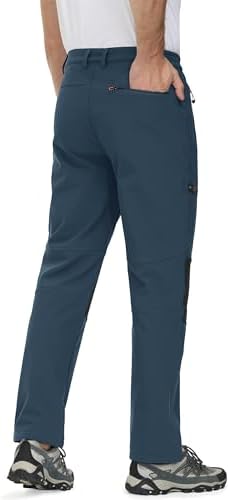 MAGCOMSEN Men's Snow Ski Winter Pants Waterproof Hiking Fleece Lined Pants