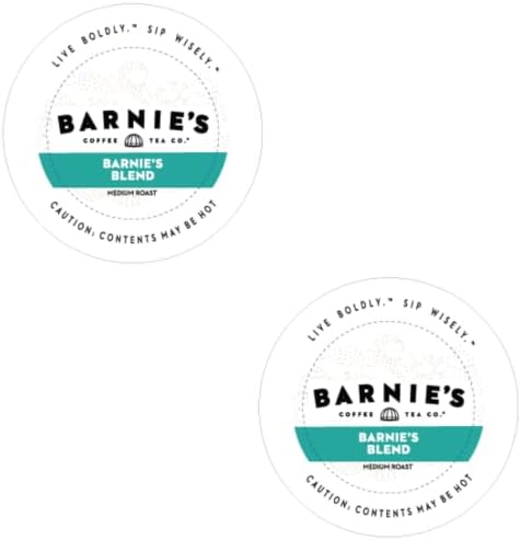 Barnie's Coffee Café Blend Single Serve Coffee Pods with Smooth and Balanced Blend of South and Central American Coffee, Medium Roast Compatible with Keurig Brewers, 48 Count