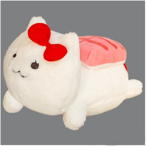 ELAINREN 3 pcs Salmon Sushi Cat Plush Pillow/11.8''