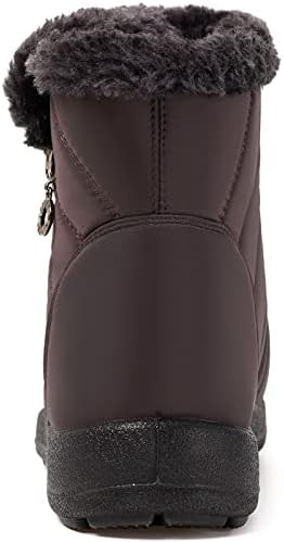 Eagsouni Snow Boots for Women Winter Waterproof Warm Zip Ankle Boots