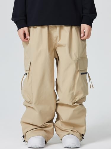 Mens Baggy Cargo Ski Pants Super Baggy Snowboard Snow Pant Women Insulated Loose Pant Sports Waterproof