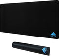 Cacoy 43" x 20" Extended Gaming Mouse Pad XXL, Large Mouse Mat with Stitched Edges, Non-Slip Rubber Base Computer Keyboard Mat, Premium Textured Surface Desk Mat Optimized for Speed and Control, Black