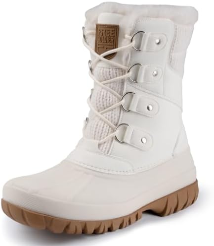 FREE SOLDIER Women's Waterproof Winter Cold Weather Snow Boots for Women Outdoor Fashion Duck Boots Comfortable Insulated
