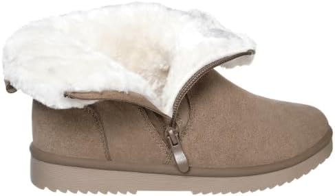Hsyooes Snow Boots for Women Suede Leather Winter Boots Warm