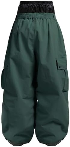 GSOU SNOW Women Men Baggy Snowboard Pants Ski Snow Pants Waterproof