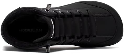 HOBIBEAR Snow Boots for Women Winter Barefoot Shoes Wide Width Mid Top Outdoor Walking Boots for Men