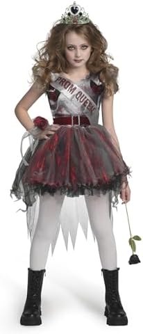 Spooktacular Creations Zombie Prom Queen Costume for Girls, Halloween Costumes for Kids, Zombie Princess Outfit for Girls