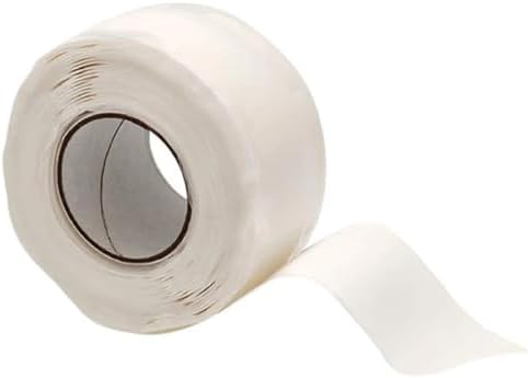 12 Roll 1 Inch X 10 FT Self-Fusing Silicone, Thickness 0.5mm Hose Repair Tape, Heavy Duty and Leak Proof Rubber Hose Tape, Pipe for Water(White)