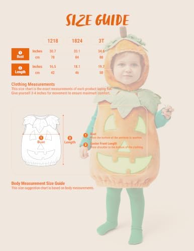 Spooktacular Creations Halloween Baby Pumpkin Costume with Green leaves for Toddler Kids Halloween Dress Up Pumpkin Party