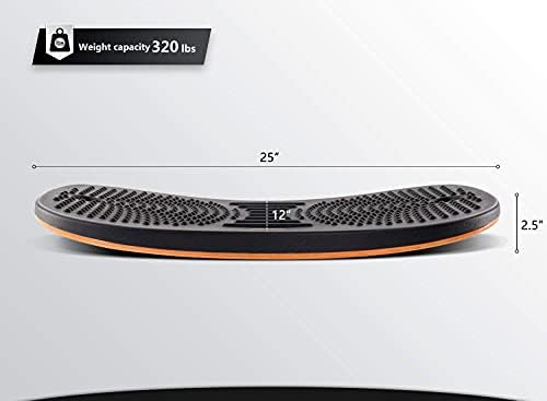 FEZIBO Standing Desk Mat Balance Board, Large, Obsidian Black