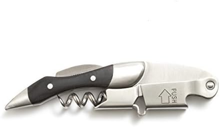Prestige Waiters Corkscrew By Coutale Sommelier - Blackwood - Handmade and Sustainable Pinewood Crate - French Patented Spring-Loaded Double Lever Wine Bottle Opener for Bartenders and Gifts