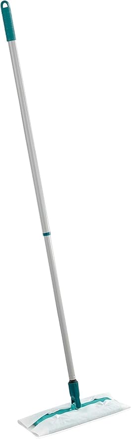 Leifheit Clean and Away Dusting Mop for easy Smooth Floor dusting, Agile 360° Steerable Mop Head, Comes with 5 Dust Cloths and Telescopic Handle 80-132cm