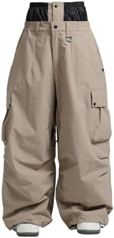 GSOU SNOW Women Men Baggy Snowboard Pants Ski Snow Pants Waterproof