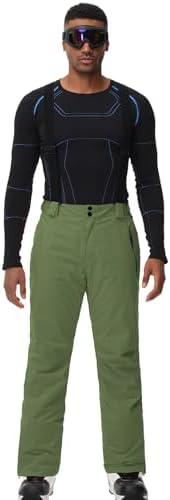 Men's Snow Ski Pants Insulated Waterproof Warm Winter Snowboard Bibs