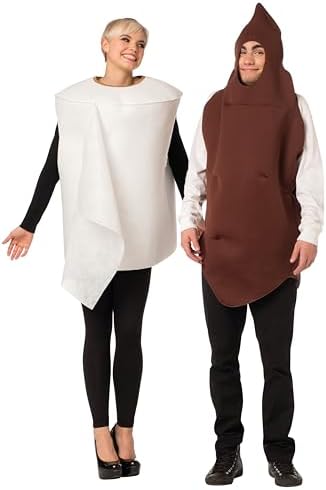 Rasta Imposta Poop and Toilet Paper 2 Piece Couples Costume Mens Womens Adult