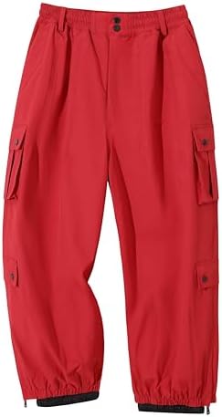 Mens Baggy Cargo Ski Pants Super Baggy Snowboard Snow Pant Women Insulated Loose Pant Sports Waterproof