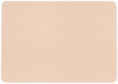 Nekmit Leather Desk Blotter Pad 17 x 12 Inches, Flat, Non-Slip, Waterproof, Apricot