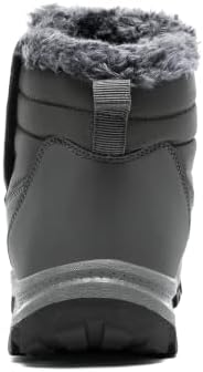 Jakcuz Plus Size Men's Water Resistant Winter Snow Boots with Warm Faux Fur