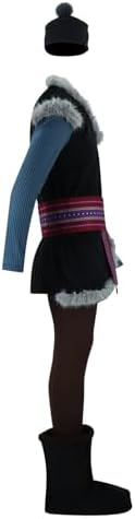 Men's Ice Harvester Costume Medieval Tunic Top Pants Belt Hat Boot Covers Fairytale Halloween Cosplay Outfit