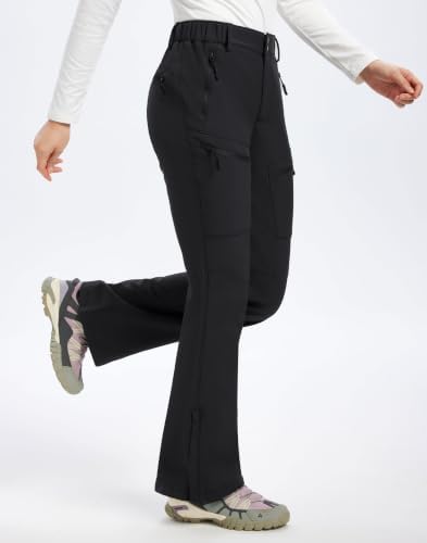 Women's Snow Ski Pants Fleece Lined Water Resistant Warm Flare Fit