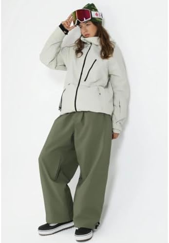 GSOU SNOW Mens Womens Baggy Snowboard Pants Loose Fit Ski Snow Pants