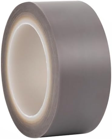 PTFE Heat Resistant Tape Thin Film High-Temperature Adhesive Teflon Fabric Tape for Industrial Processing Equipment,Width 3.8Cm,Thickness:0.25mm