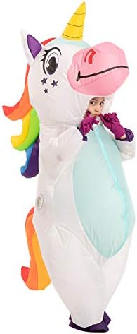Spooktacular Creations Halloween Kids Inflatable Costume, Full Body Unicorn Blow Up Costume, Unicorn Costumes for Parties