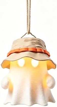 Cute Camping Ghost Night Light, Ghost Squad 3D Printed Lantern Shade Set, Cute Home Decor Squishy Lamp, for Birthday Halloween Decorations ，A