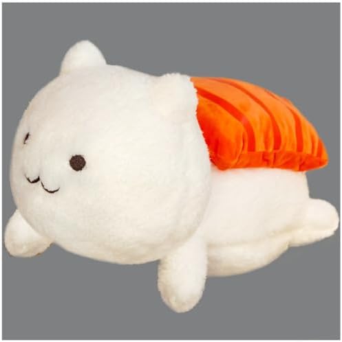 ELAINREN 3 pcs Salmon Sushi Cat Plush Pillow/11.8''