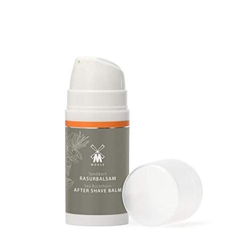MÜHLE Sea Buckthorn Shaving Essentials Bundle – Includes Shaving Cream (75ml), Aftershave Balm (100ml), All Natural Alum Stone Styptic Pencil | Complete Shave Care Kit for Men
