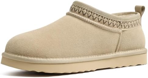 Litfun Genuine Suede Mini Boots for Women Faux Fur Lined Winter Ankle Boots