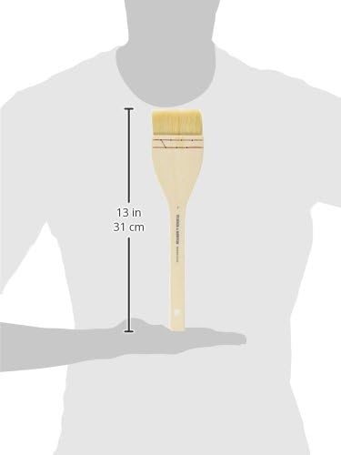 Winsor & Newton Hake Wide Flat Wood Handle Brush-3", 3",White