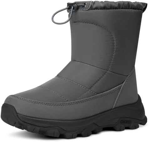 TEMOFON Winter Snow Boots for Women: Comfortable Warm Fur Lined Ankle Boot