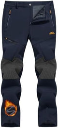 TACVASEN Men's Winter Snow Ski Pants Fleece Lined Waterproof Hiking Work
