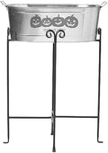 Let's Make Memories Personalized Beverage Tub - Halloween Party Décor - Trick or Treat Candy Bowl w/Stand - Pumpkin