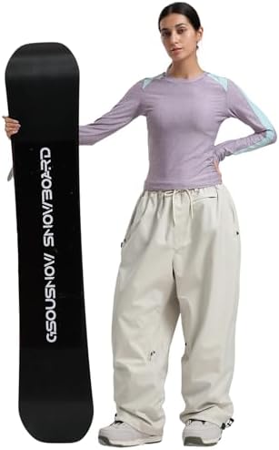 GSOU SNOW Mens Womens Snow Pants Baggy Snowboard Ski Pants 15K Waterproof