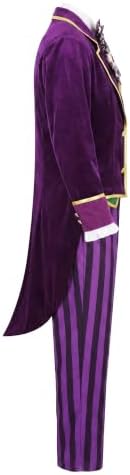 The Hatter Costume Men Mad Tea Party Master Outfits Adult Story Book Character Tuxedo Pants Dicky Collar Top Hat Set