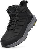 FitVille Men's Winter Boots Extra Wide, Water Resistant with Side Zipper, Non-Slip Warm Insulated Snow Outdoor Boots, Easy On/Off Comfortable