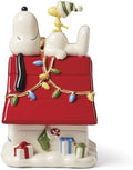 Lenox Peanuts Snoopy Christmas Candy Jar with Lid